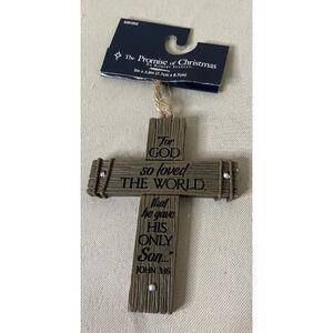 Robert Stanley Cross John 3•16 Verse Christmas Holiday Ornament‎ NEW